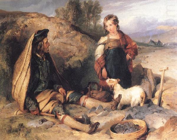 Sir Edwin Landseer The Stonebreaker and his Daughter china oil painting image